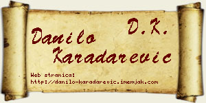 Danilo Karadarević vizit kartica